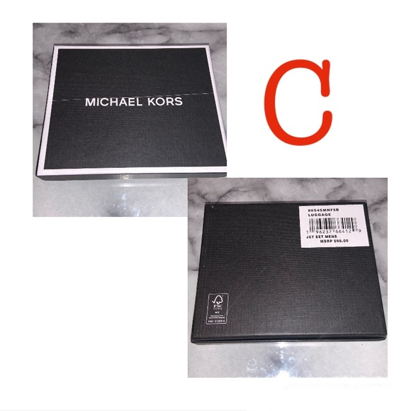 MICHAEL KORS MEN'S "JET SET" TAN LUGGAGE LEATHER PASSCASE WALLET $98 NWT - Picture 10 of 10